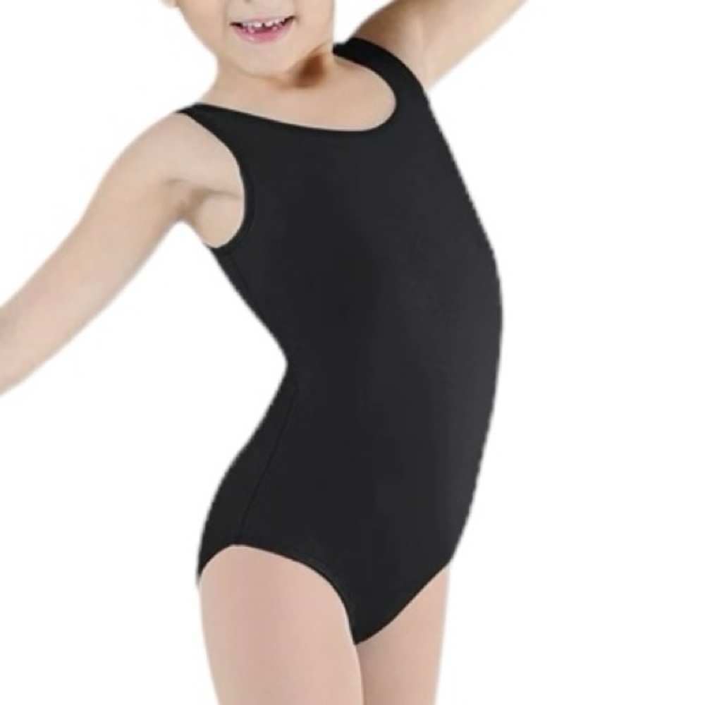 BLOCH girls size 14 dynamic black tank dance ballet leotard CL5605.NWT